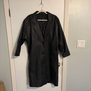 Vintage Leather Trench Coat
